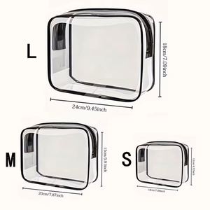 <b>Transparent</b> High Quality PVC Zipper Foldable Letter Pattern Travel for Electronics Organizer Cosmetic <b>Makeup</b> Pouch <b>Bag</b> - Product Image 3