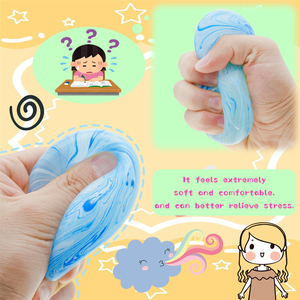 Easter Egg <b>Squishy</b> Fidget Toys TPR Stress Relief Sensory Toys for Kids and Adults Colorful Marbled <b>Squishy</b> Balls - Product Image 2