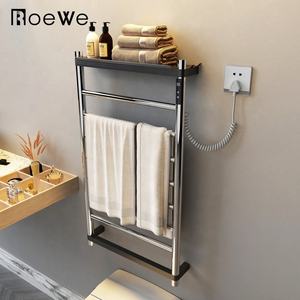 Porte-serviettes électrique intelligent en acier inoxydable, 1 pièce, accessoires de salle de bain, rail <span class=keywords><strong>serviette</strong></span> chauffante - Product Image 1