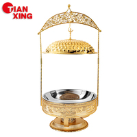Tianxing Buffetzubehör 8 L Edelstahl Speisenwärmer-Display Gold Kochgeschirr hängendes Kochgeschirr Buffet-Set