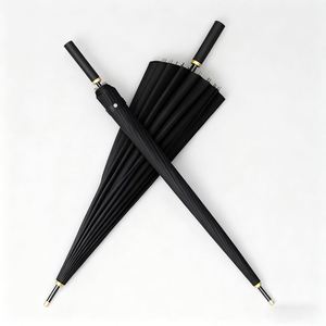Parapluie de golf 24K extra-large à poignée droite, classique, anti-tempête, pour affaires, avec impression de logo, haute qualité - Product Image 2