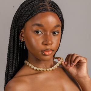 Collana Di Tendenza con Cuore in Zirconia Cubica Taglio Baguette e Bracciale con Cuori Grandi e Piccoli Gioielli Alla Moda per Donna e <span class=keywords><strong>Uomo</strong></span> - Product Image 4