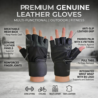 Gants de fitness unisexes respirants à demi-doigts avec fermeture magnétique pour le cyclisme, la musculation et les sports de plein air