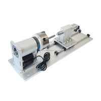 125mm 3-Backen-Hohlrotationsindexiertisch-Set mit pneumatischem Spannstock und Steuerbox, Hohlrotationsplatte für Lasermaschinen
