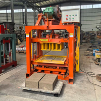 Machine à fabriquer des briques en béton semi-automatique QT4-40, machine à former des blocs creux en ciment, machine à fabriquer des briques contrôlée par PLC