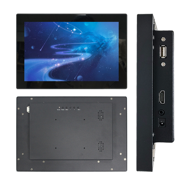 Custom 10 12 15.6 17inch Waterproof Ip65 Industrial Monitor Lcd Display Embedded Touch Screen Monitor