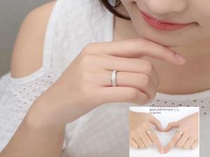 أزياء كل مباراة الفولاذ المقاوم للصدأ بلوري خاتم الاتجاه كل مباراة زوجين حلقة الملحقات مزاجه المتخصصة المجوهرات اليد عارضة - Product Image 3