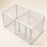 Grand enclos métallique pour chien, clôture robuste pour chiot, enclos d'exercice pliable pour usage intérieur et extérieur
