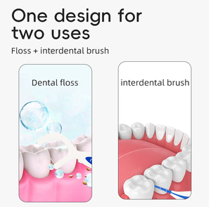 <span class=keywords><strong>Toocare</strong></span> OEM/ODM Brosse interdentaire multifonctionnelle avec fil dentaire, poignée antidérapante, pour gencives sensibles, glisse en douceur - Product Image 3