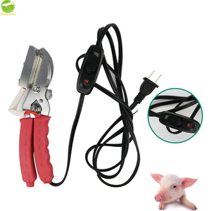 Pince coupante électrique pour porcs, <span class=keywords><strong>prix</strong></span> usine, poignée rouge, en acier inoxydable, sans saignement, vente chaude - Product Image 1