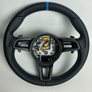 Volant en fibre de carbone avec bouton <span class=keywords><strong>SC</strong></span> Sport pour <span class=keywords><strong>Porsche</strong></span> 718 <span class=keywords><strong>911</strong></span> Cayenne Macan, volant prêt à l'emploi - Product Image 1