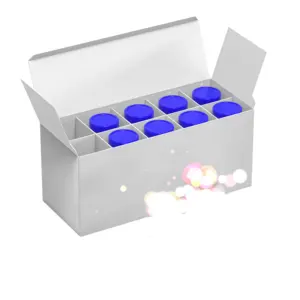 Vendite calde pharma labs steroidi etichette impermeabili adesivi con scatole di carta bianca fiale per H-G-H 10iu GHRP-6