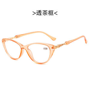 Lunettes de lecture en plastique pour femmes presbytes, logo personnalisé, oeil de chat à la mode, vente en gros - Product Image 6