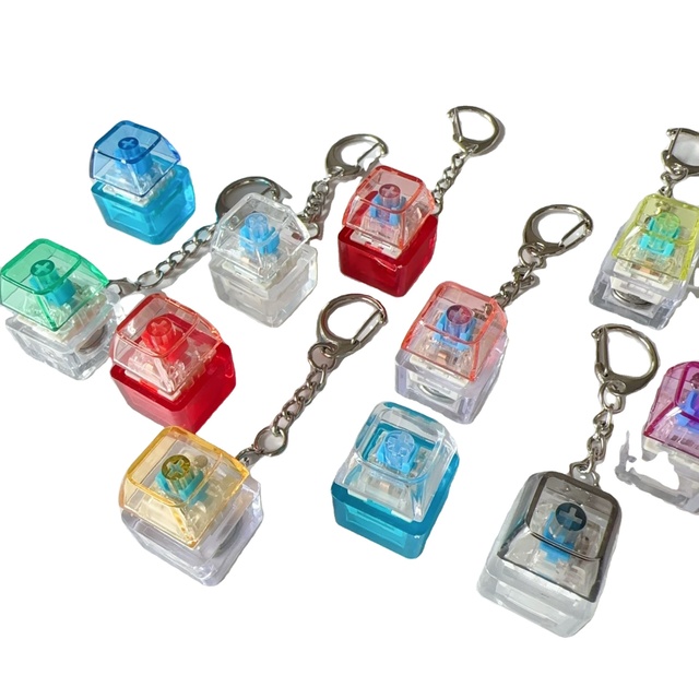 Custom Mechanical Keyboard Tactile Keycap Switch Tester Keychain Keyboard Fidget Toys Button Keychain