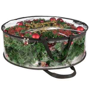 Practical PVC Transparent <b>Storage</b> Bag WaterProof Christmas Wreath <b>Storage</b> <b>Container</b> - Product Image 5