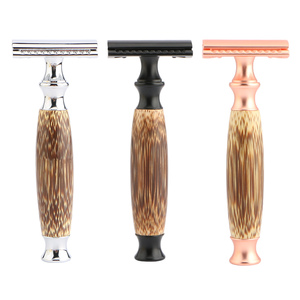 มีดโกนนิรภัยขอบคู่พร้อมด้ามไม้ไผ่ธรรมชาติมีดโกนโกนมิตรกับไม้ - Product Image 2