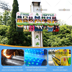 Trémie de grenouille sautante pour enfants Funfair et Mini tour de chute-Construction en acier et fibre de verre Attraction de parc d'attractions extérieur - Product Image 4