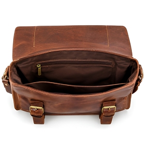 Sac messager de luxe en cuir véritable, sac bandoulière, sacoche pour ordinateur portable, idéal pour le bureau, les voyages, fait main, unisexe, cadeau d'affaires, design élégant - Product Image 5