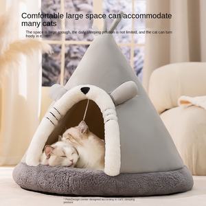 Herbst und Winter verdickt warmes Katzen dreieck Jurte Zelt kleiner Hund Haustier Zelt Bett - Product Image 2