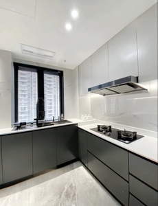 Happy Houses blanco moderno gabinete de cocina diseñador proveedor venta al por mayor Modular Pvc MDF muebles de madera conjunto de armario de cocina - Product Image 4