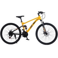Vélo de montagne à double suspension souple de 26 pouces, cadre en alliage d'aluminium, frein à disque mécanique, vitesse variable, tout-terrain F