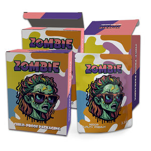 Biscuit de bonbon de fleur holographique imprimé personnalisé 3.5g-28g boîte de papier d'affichage de sac de mylar de support comestible anti-odeur pour la nourriture d'animal familier - Product Image 4