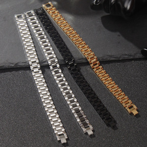 Ingrosso 2025 moda 12mm Charm bracciali oro acciaio inossidabile Punk <span class=keywords><strong>orologio</strong></span> <span class=keywords><strong>per</strong></span> uomini e donne stile religioso classico - Product Image 6