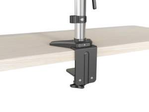 Supporto per Monitor LCD Regolabile con Molla a Gas V-mount, 27 Pollici, Alluminio, Argento/Nero, Stock VM-GM112D, VESA 75/100, Rotazione 360° - Product Image 6