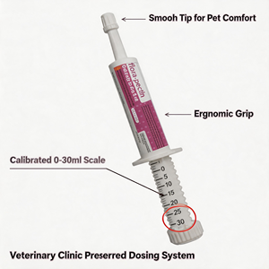 Gel Crème Probiotique Soin Santé Animaux 30ml en Seringue pour Chiens & Chats - Supplément Huile de Poisson pour la Digestion & la Santé Intestinale OEM/ODM - Product Image 3