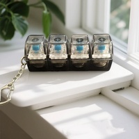 Led Key Chain Toy Stress Relief DIY Fidget Button Keycap Fidget Keychain Keyboard Keyring Finger Keyboard Caps Toy