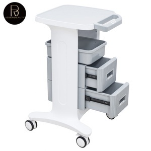 2025 Newest Silicone & <b>Plastic</b> Beauty Salon Trolley Cart with Lockable <b>Wheels</b> Eco-Friendly & Portable - Product Image 1