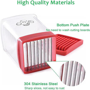 Cortador de Frutas y Verduras al por Mayor, Rebanador de Fresas y Plátanos de Acero Inoxidable, Utensilio de Cocina Rápido - Product Image 3