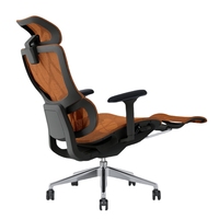 Chaise de bureau moderne Li&Sung en maille pivotante, réglable, ergonomique, élégante, imperméable, avec base chromée multifonctionnelle