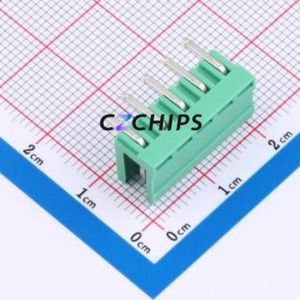 MXHT396R-3.96-05P-GN01-Cu-A Plug-in Terminal Block Bent Lead Through Hole,P=3.96mm Board-to-Board / Socket - Open 1x5P 3.96mm - Product Image 2