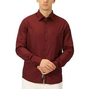 Camisa casual ligera de manga larga para hombre, en mezcla premium de algodón y poliéster con ligera elasticidad, corte moderno y sin etiqueta. - Product Image 5