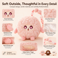 Porte-clés en peluche bouclée Qiuqiu AI, jouet interactif vocal ChatGPT, mémoire longue durée, contrôle multi-rôles via application, pompon perlé, 3 couleurs, 2.4G