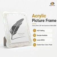 Cadre photo en acrylique direct usine, support de cadre photo sans cadre, vente en gros, logo personnalisé, impression UV, magnétique, affichage OEM ODM