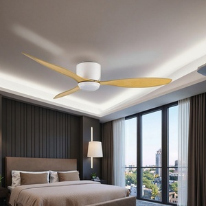 Off-the-shelf Straight Hair Flush Mount Exclusive 3 Leaf >48 Inch Inverter <b>Remote</b> <b>Control</b> AC 6-Speed LED Household <b>Ceiling</b> Fan - Product Image 2
