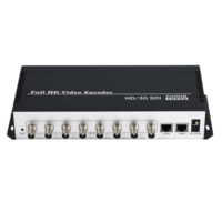Codificador de Video SDI a IP Unisheen 8 en 1, H.265 H.264, Codificador de Transmisión en Vivo de 8 Canales, Codificadores HD H265