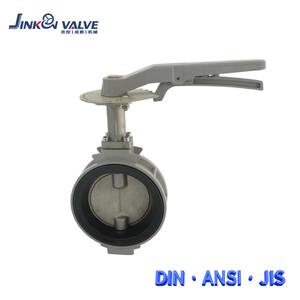 Vanne papillon à levier manuel de type Wafer en aluminium, <span class=keywords><strong>disque</strong></span> CF8, siège EPDM, vanne papillon en acier inoxydable, vanne papillon Wafer - Product Image 1