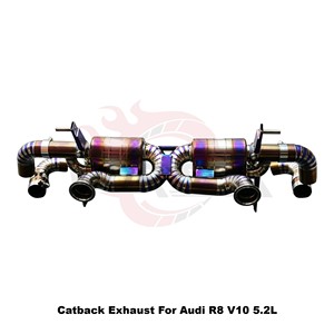 Sistema de escape Catback Vortex ligero de titanio azul quemado para Audi R8 V10 5.2L 2020-2024, sistema de carreras en pista - Product Image 3
