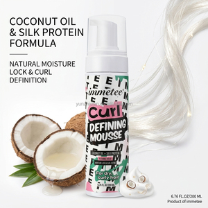 <span class=keywords><strong>Mousse</strong></span> Coiffante en Gros 200ml Fixation Souple <span class=keywords><strong>Activateur</strong></span> <span class=keywords><strong>de</strong></span> <span class=keywords><strong>Boucles</strong></span> <span class=keywords><strong>Mousse</strong></span> à l'Huile <span class=keywords><strong>de</strong></span> Coco pour Cheveux Bouclés et Volumineux OEM ODM - Product Image 1