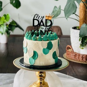 2024 gros joyeux fête <span class=keywords><strong>des</strong></span> pères anniversaire Cupcake Topper <span class=keywords><strong>meilleur</strong></span> papa mon papa roi acrylique gâteau Topper - Product Image 1