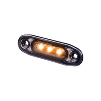 Feux de position latéraux LED Dark Knight à lentille fumée, étanches, 3 LED, pour camping-car, camion et remorques personnalisées