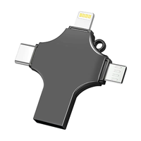 Clé USB OTG 4 en 1, Lightning, Type C, Micro USB, avec logo personnalisé, pour téléphone et ordinateur