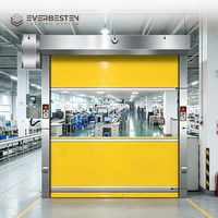 Barrière PVC renforcée en acier inoxydable Everbesten à grande vitesse (0,8-1,5 m/s) pour le contrôle de la poussière, rideau PVC extérieur pour usine et entrepôt