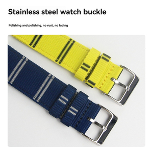 Correa de <span class=keywords><strong>Reloj</strong></span> de Tela Premium Personalizada, Amarilla y Azul, Correa de Nailon para Xiaomi Band 8/9 <span class=keywords><strong>Pro</strong></span> - Product Image 4