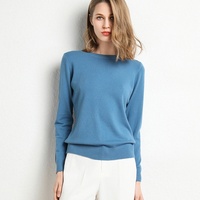 Nouveau Pull Col Rond Femme Manches Longues Ample Style Coréen Couleur Unie Régénéré Printemps Automne 2026