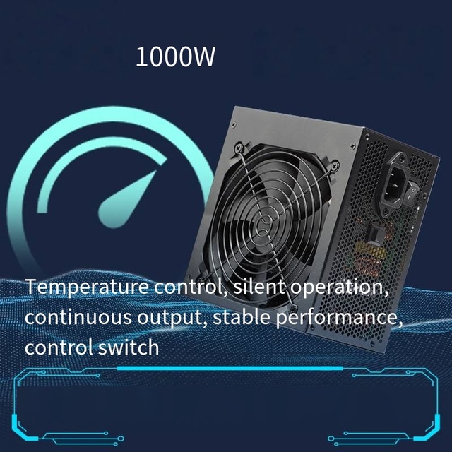 MQ 1000W Full Modular Power Supply PCIe 5.0 ATX PC PSU Zero RPM Fan Gaming Computer Power Supply