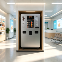 Distributeur automatique de café en poudre à double compartiment, entièrement automatique, libre-service 24h/24, sans surveillance, pour hôpitaux, transports publics, lieux publics